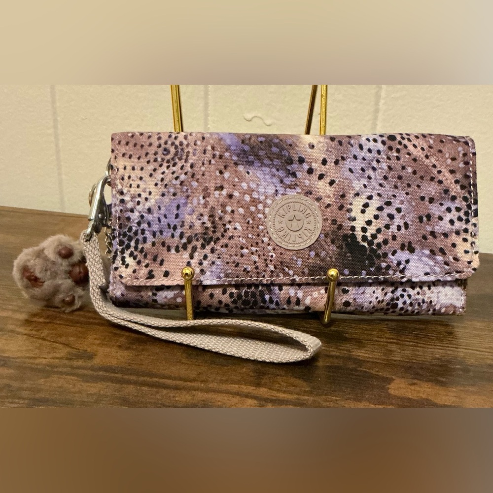 Kipling Rubi Cartera Con Muñequera Floreada Rosa 100%originy | Meses